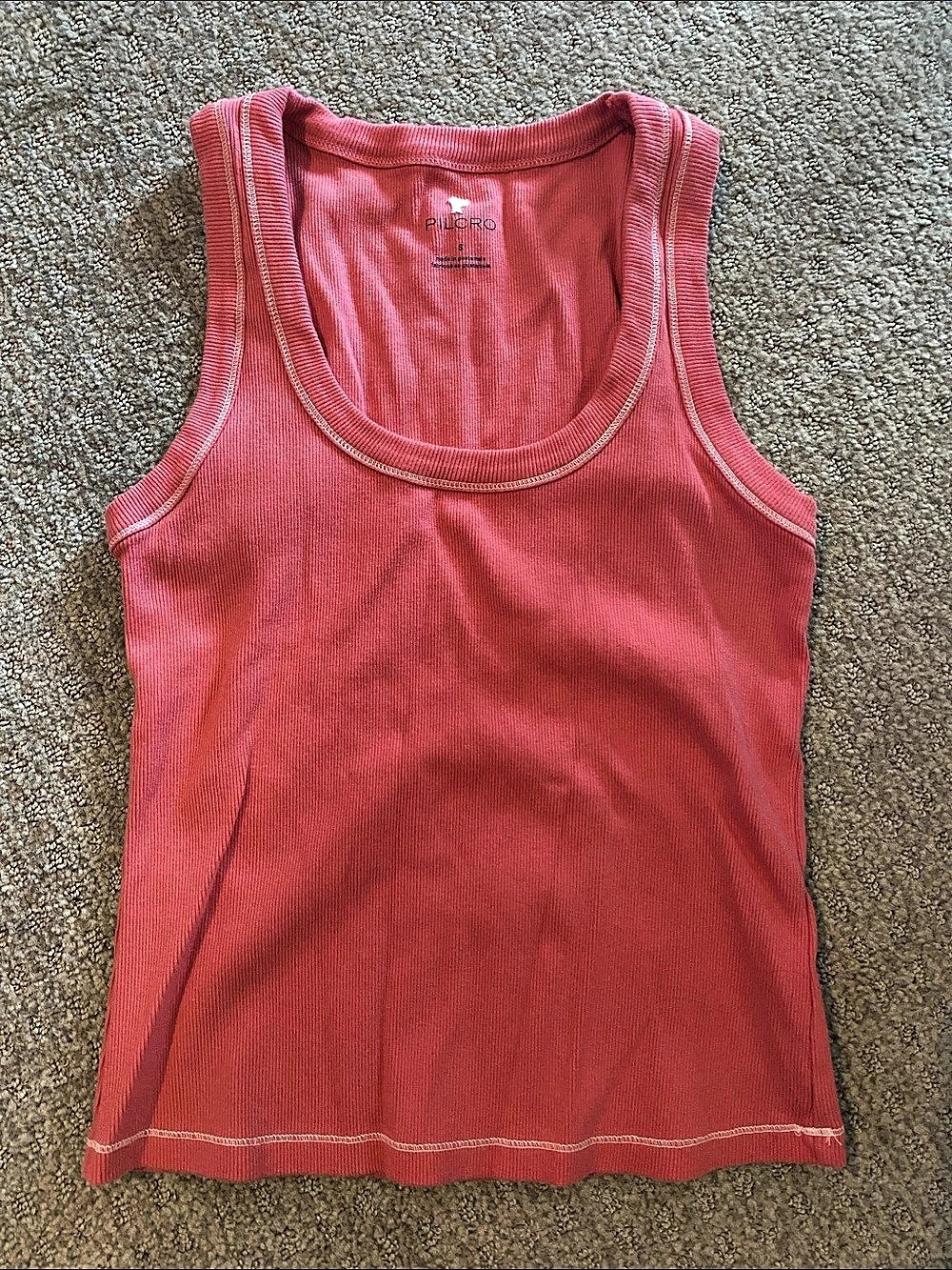 PILCRO Ribbed Tank Top in Pink Size Small Like New